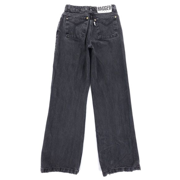 FREE PEOPLE The Ragged Priest Trip Skater Jeans 90s Wide Baggy Y2k Black Denim - Picture 5 of 7